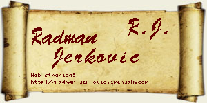 Radman Jerković vizit kartica